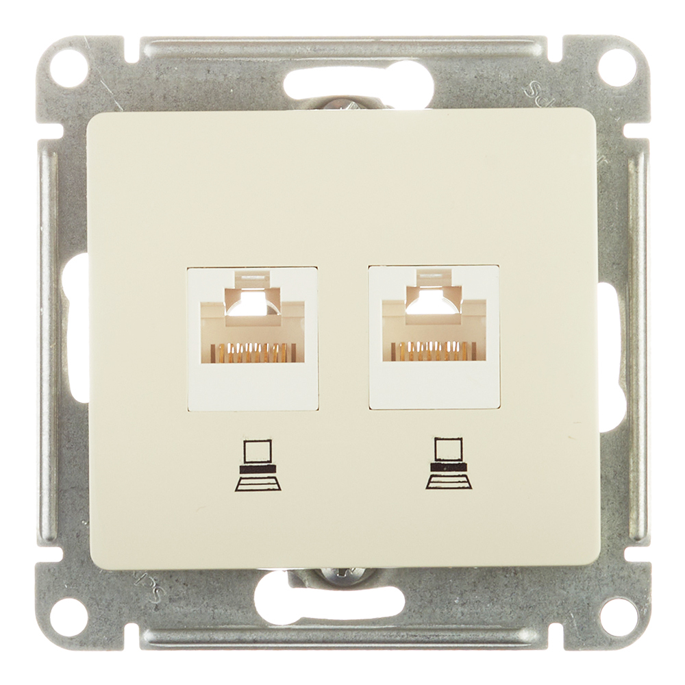 ������ ������ ������� ������������ Systeme Electric Glossa ������������ ������� 2�RJ45 (GSL000285KK)   ����