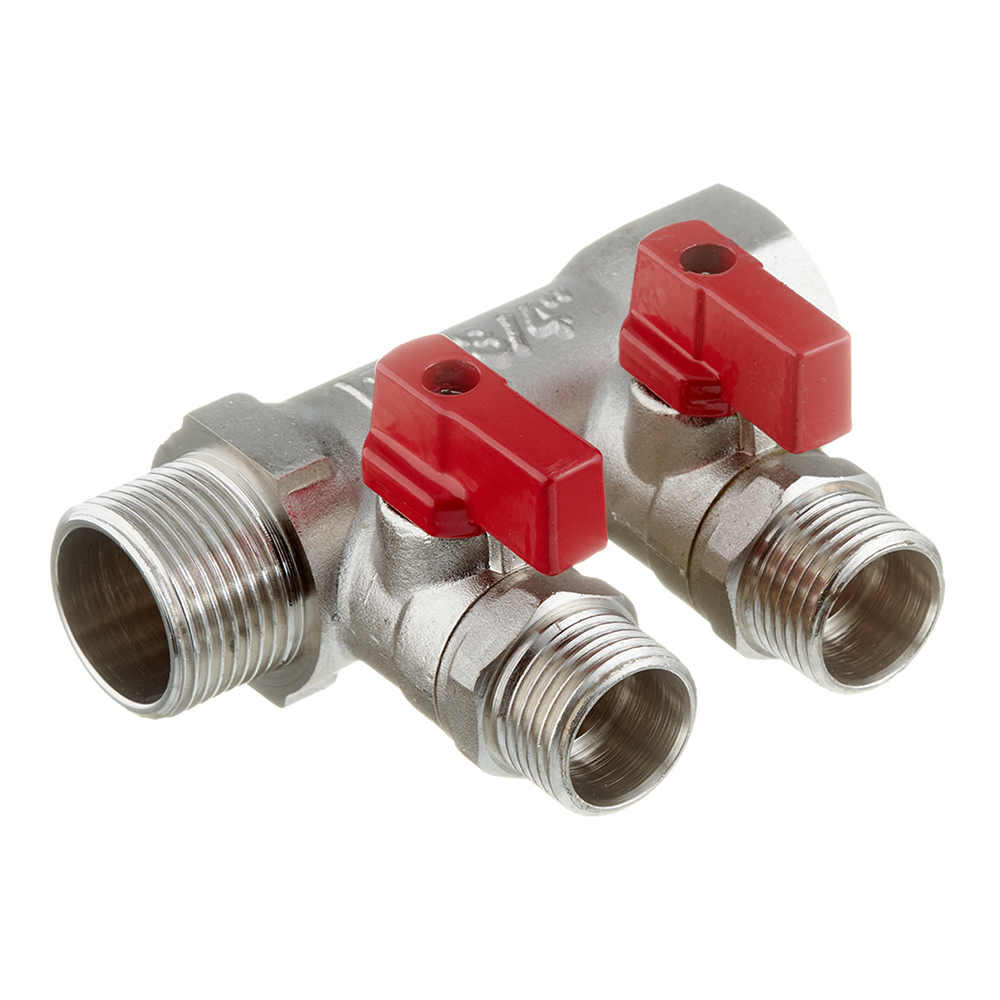 ������ ������ ��������� Valtec 3/4 ��(�) � 2 ������ 1/2 ��(�) � 3/4 ��(�) � �������� ������� (VTc.580.N.0502)   ����