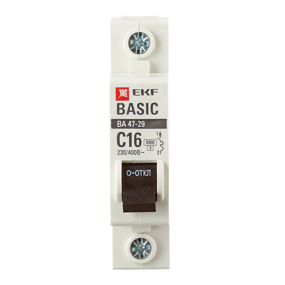 ������ ������ �������������� ����������� ��������� EKF Basic �� 47-29 1P 16� ��� C 4,5 �� 230 � (mcb4729-1-16C)   ����