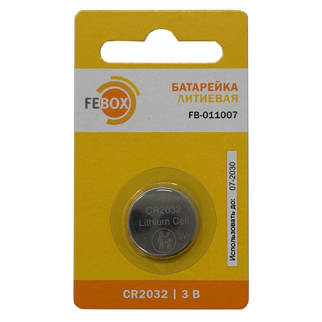������ ������ ��������� FEBOX CR2032 ������� 1��   ����