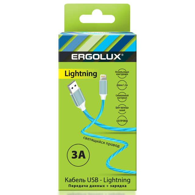 ������ ������ ������ USB-Lightning ERGOLUX ELX-CDC03-C06 3� 1,2� �������   ����