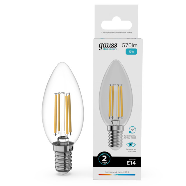 ������ ������ ����� ����������� GAUSS Filament Elementary 10�� �14 LED 670�� 4100� �����   ����