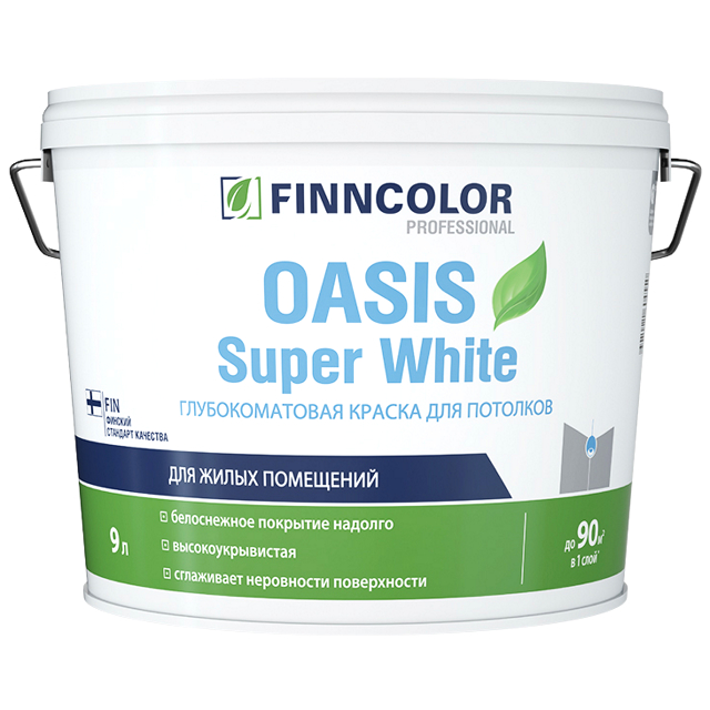 ������ ������ ������ �/� FINNCOLOR Oasis Super White ��� ������� 9� �����, ���.700001265   ����