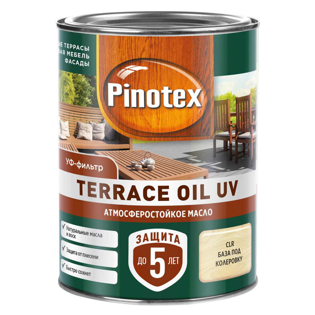 ������ ������ ����� ��� ������ PINOTEX Terrace Oil UV ���� CLR 0,9� ����������, ���.50035040   ����
