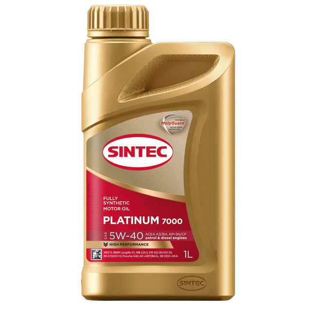 ������ ������ ����� �������� SINTEC Platinum 7000 5W-40 ACEA A3/B4 1�   ����