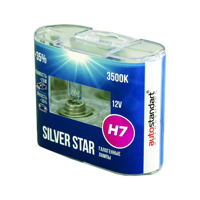 ������ ������ ����� AUTO STANDART H7 12� 55�� +35% Silver Star 2��   ����
