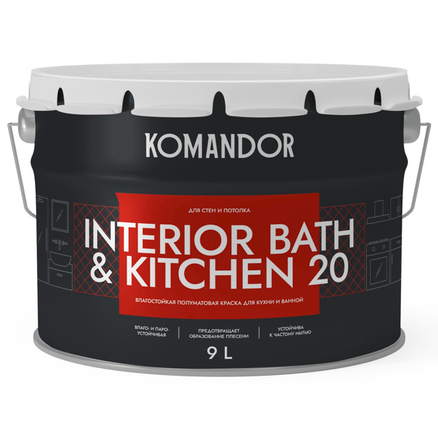 ������ ������ ������ �/� KOMANDOR Interior Bath&Kitchen 20 ���� � ����������� 9 � �����, ���.S1305001010   ����