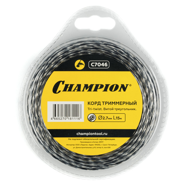 ������ ������ ����� ��� �������� CHAMPION Tri-twist 2,7�� 15� ����� �����������   ����