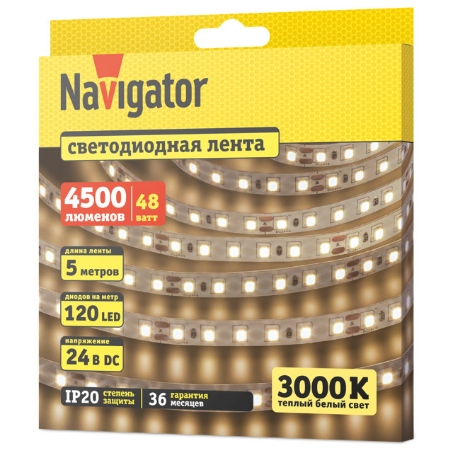������ ������ ����� ������������ NAVIGATOR LED 9,6�� 2835 IP20 24� 4000� 5�   ����