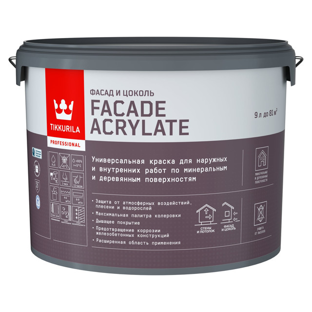 ������ ������ ������ ���������� �������� TIKKIVALA Facade Acrylate ���� A 9� �����, ���.700012342   ����