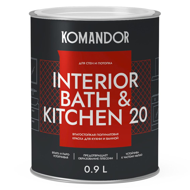 ������ ������ ������ �/� KOMANDOR Interior Bath&Kitchen 20 ���� � ����������� 0,9 � ����������, ���.S1305003001   ����