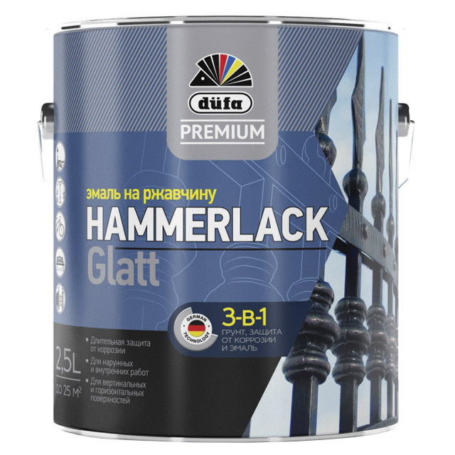 ������ ������ ����� �������� DUFA Hammerlack �� �������� 2,5� RAL 8017 �������, ���.�0000004960   ����