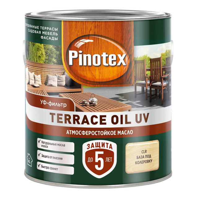 ������ ������ ����� ��� ������ PINOTEX Terrace Oil UV ���� CLR 2,5� ����������, ���.50035042   ����