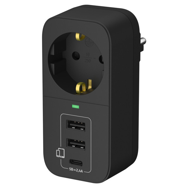 ������ ������ ������������-������� ����� 2  USB-A+ USB-C, 2,4 A 16� �/� ������   ����