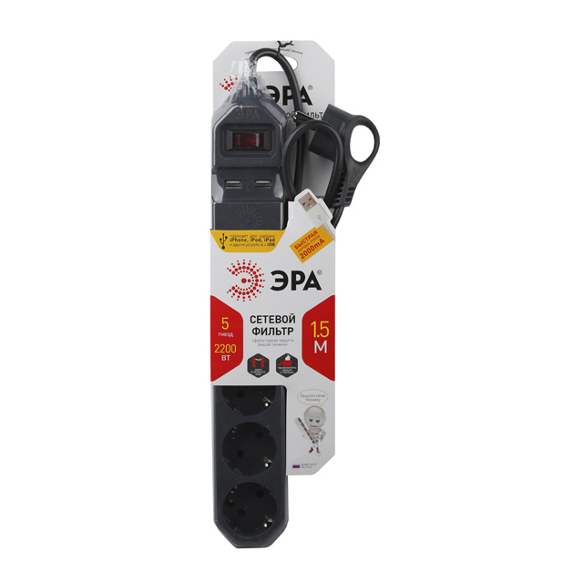 ������ ������ ������� ������ ��� USF-5es-1.5m-USB-B �/� 3x0,75�� �� � ������������ 5��+2USB 1,5� ������   ����