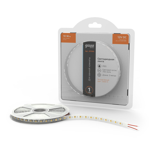 ������ ������ ����� GAUSS Basic LED 10��/� 700��/� 3000K 10�� IP65 12� 3�   ����