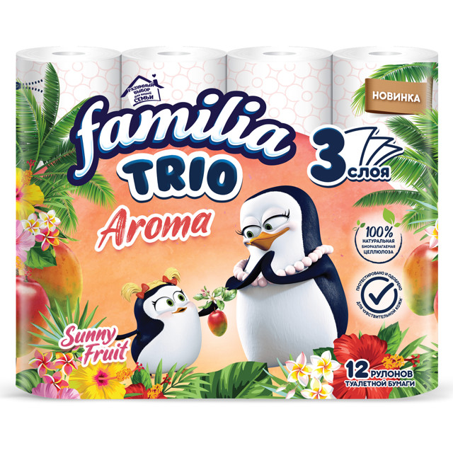 ������ ������ ������ ��������� FAMILIA Trio Sunny Fruit 12�� � ��. 3-������� 140 ������ ���������������   ����