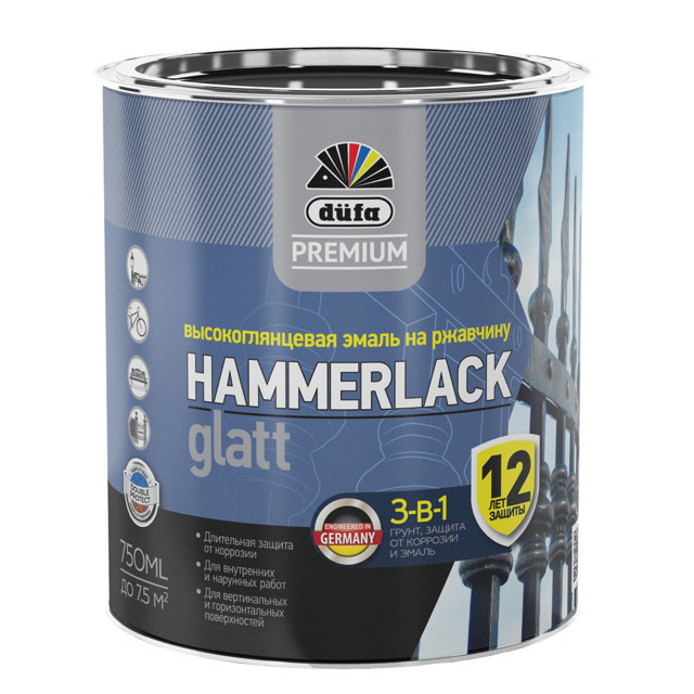 ������ ������ ����� �������� DUFA Hammerlack �� �������� 0,75� RAL 7040 �����, ���.��00-004923   ����