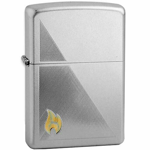   Flame  . Satin Chrome  Zippo 205 Zippo Flame GS   -     , -,   