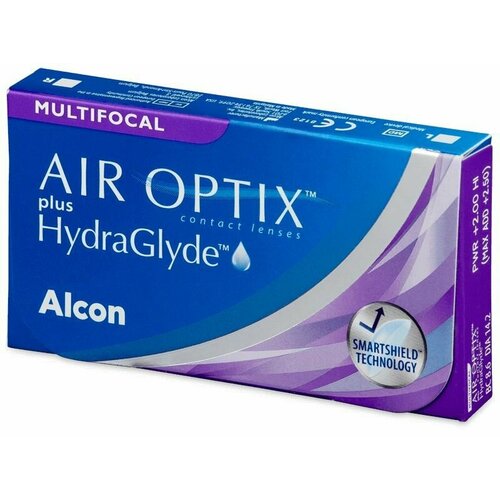 ������ ������ ���������� ����� �� ����� Alcon Air Optix Plus HydraGlyde Multifocal, 3 ��., R 8,6, D +5,5, ADD: ������, 1 ��. ����