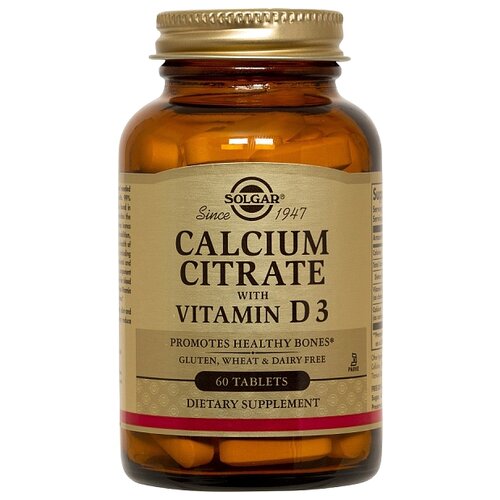 ������ ������ Solgar Calcium Citrate with Vitamin D3 ���., 100 �, 60 ��. ����