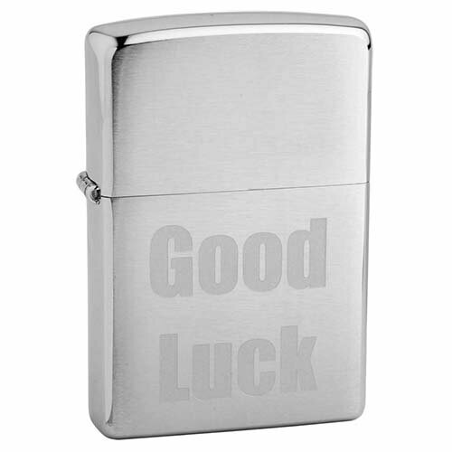   Good Luck  . Brushed Chrome  Zippo 200 Good Luck GS   -     , -,   