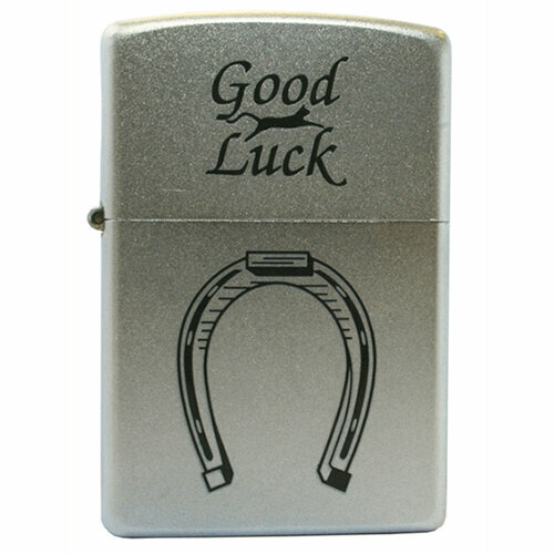    Horse Shoe  . Satin Chrome  Zippo 205 Horse Shoe GS 