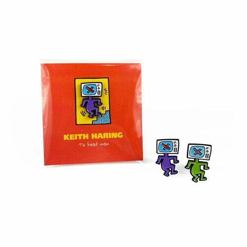    / Little Pins / Keith Haring - TV Head Man /  /    -     , -,   