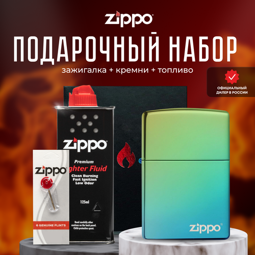   ZIPPO   (   Zippo 49191ZL Classic High Polish Teal Logo +  +  125  )   -     , -,   