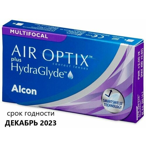 ������ ������ ���������� ����� �� ����� Alcon Air Optix Plus HydraGlyde Multifocal, 3 ��., R 8,6, D -0,5, ADD: ������, 1 ��. ����