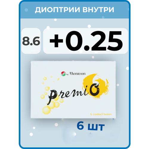 ������ ������ ���������� ����� Menicon PremiO, 6 ��., R 8,6, D +0,25, 1 ��. ����