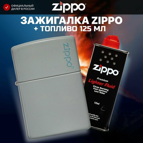    ZIPPO 49452ZL Classic Flat Grey Logo +     125    -     , -,   