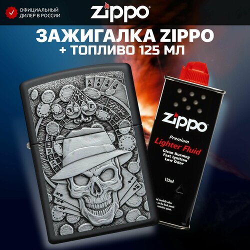    ZIPPO 49183 Gambling Skull +     125    -     , -,   