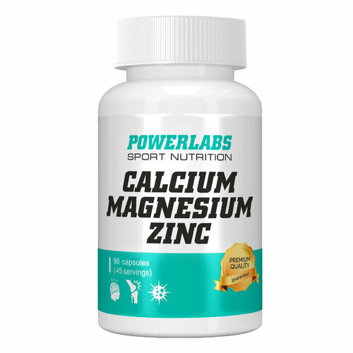������ ������ PowerLabs Calcium & Magnesium & Zinc / ������� ������ ���� 90 ������ ����