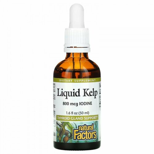 ������ ������ Natural Factors, Liquid Kelp, 800 mcg, 1.6 fl oz (50 ml) ����