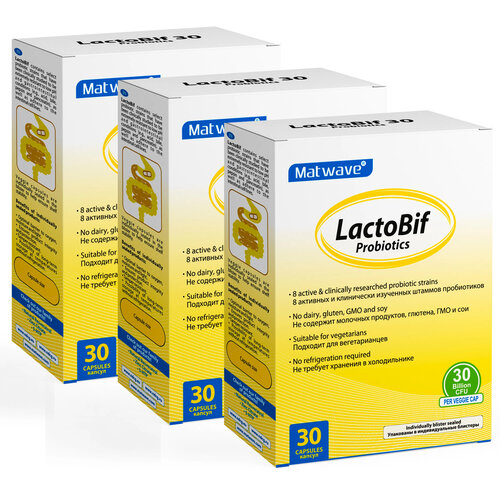 ������ ������ Matwave LactoBif Probiotics ����., 30 ���� ���, 120 �, 30 ��., �����������, 3 ��. ����