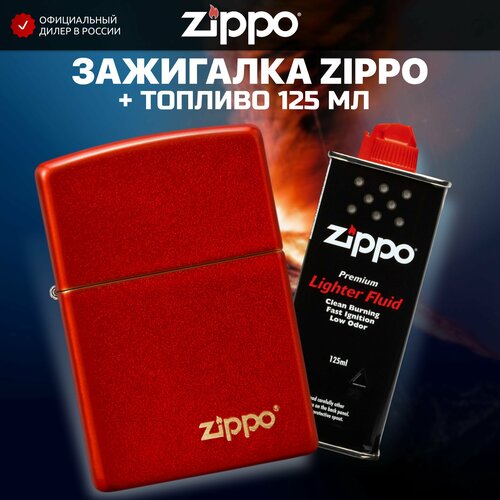    ZIPPO 49475ZL Classic Metallic Red Logo +     125    -     , -,   