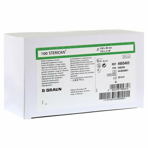    B. Braun Sterican 21G (0,8 X 80)  10    -     , -,   