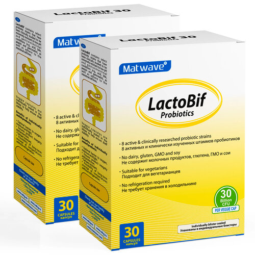 ������ ������ Matwave LactoBif Probiotics ����., 30 ���� ���, 80 �, 30 ��., �����������, 2 ��. ����