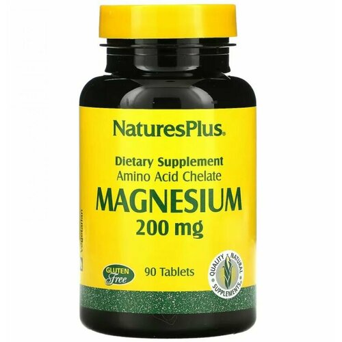    Nature's Plus Magnesium chelate, 200 , 90    -     , -,   