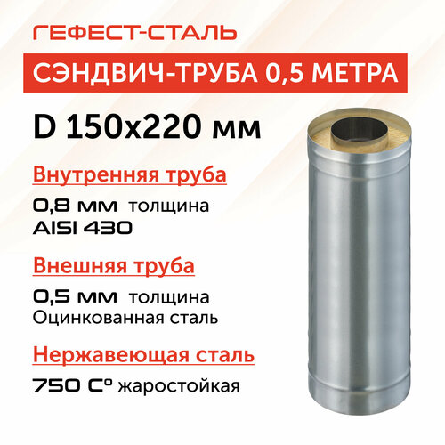 ������ ������ �������-����� ��� �������� 0,5 �, 150�220, AISI 430/��, 0,8 ��/0,5 ��, (�) ����