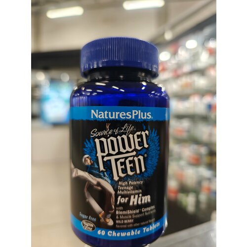 ������ ������ ���� ��������� Power Teen for Him, Source of Life, ������ �����, 60 ����������� ��������, NaturesPlus ����