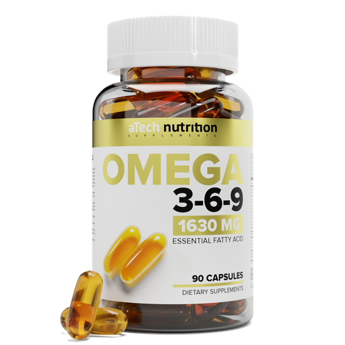 ������ ������ ������ ��� OMEGA 3-6-9, aTech nutrition, 1630 ��, 90 ������ ����