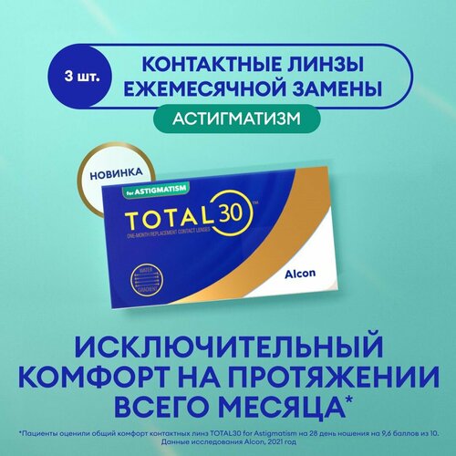 ������ ������ ����������� ���������� ����� Alcon TOTAL30 for Astigmatism, 3 ��., R 8,6, D 0,�CYL:�-1,75,�A�:�160, 1 ��. ����