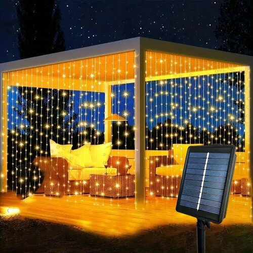 ������ ������ ��������� ������������ �������� STUXMOS, Solar-6x3M 600LEDs, Warm Light ����