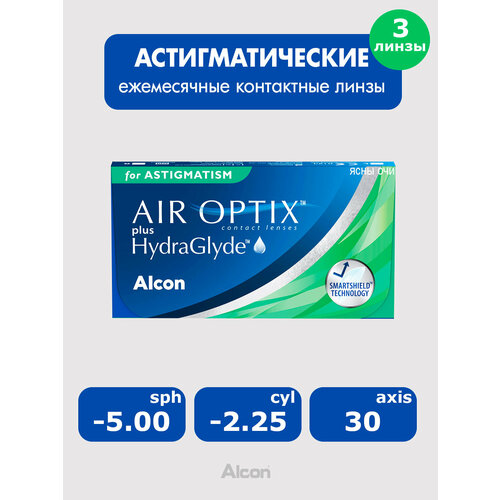 ������ ������ Alcon Air Optix plus HydraGlyde for astigmatism (3 �����) 8.7 -5.00 -2.25 30 ����