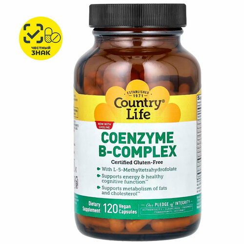 ������ ������ Country Life, �oenzyme B-complex, �������� ��������� ������ B, 380 �, 120 ������ ����