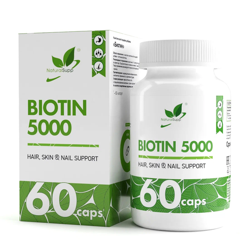 ������ ������ NaturalSupp Biotin ����., 5000 ���, 100 �, 60 ��. ����
