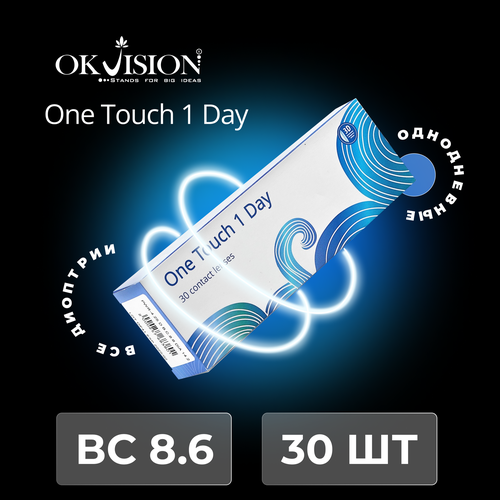 ������ ������ ����������� ���������� ����� OKVision One Touch 1 Day, 30 ��., R 8,6, D -9,5, 1 ��. ����