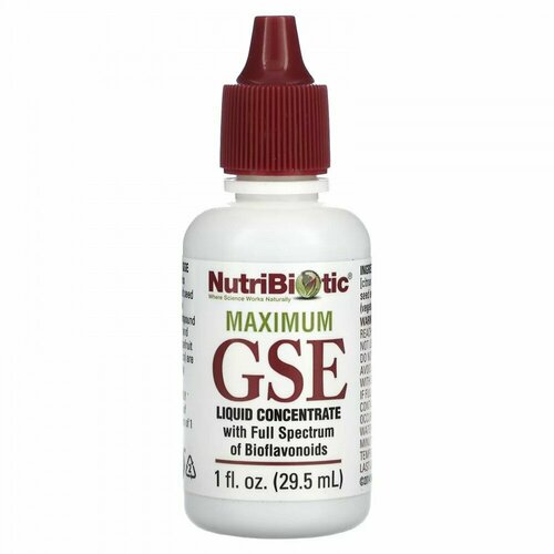 ������ ������ NutriBiotic, Maximum GSE, ������ ����������, 29,5 �� (1 ������ �����) ����